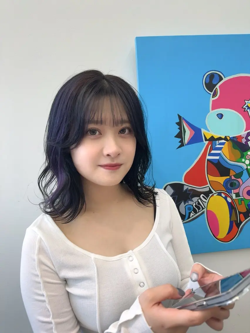 ミディアム カット ヘアカラー オスズ 🎀´-のヘアスタイル