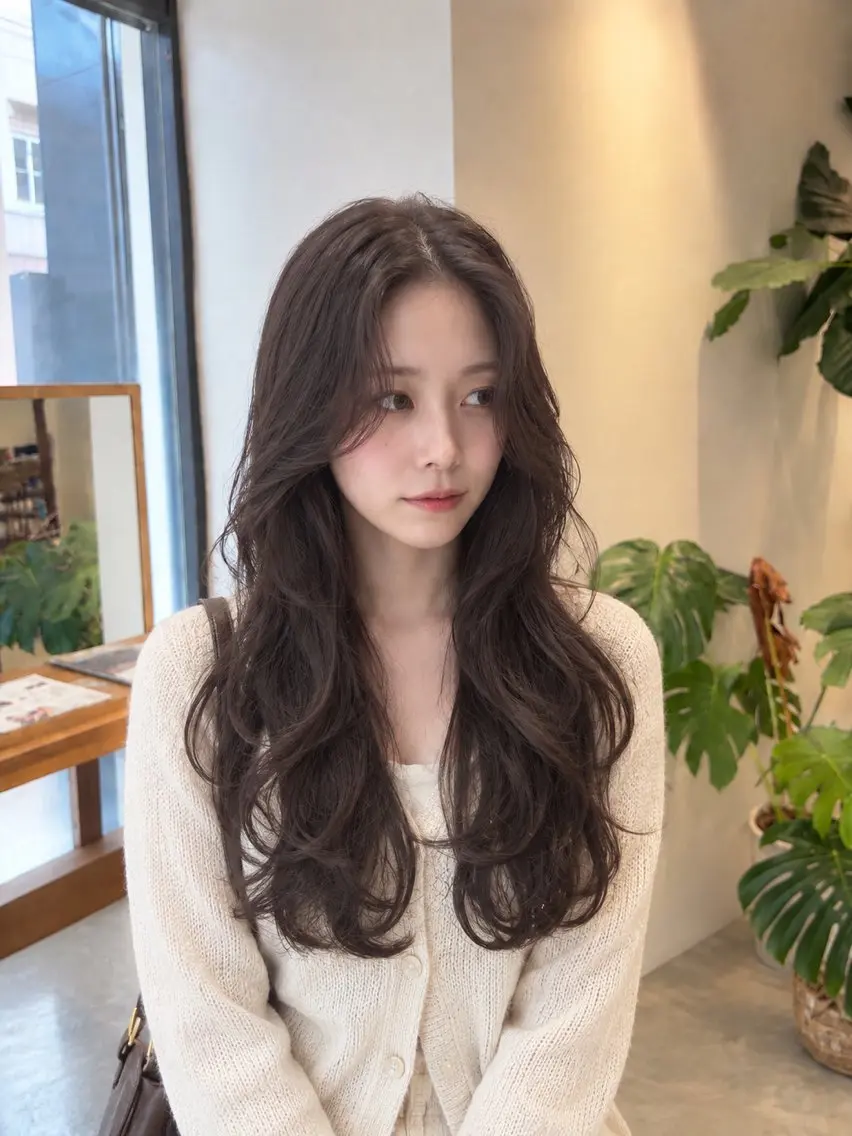 ロング カラー カット ヘアカラー トリートメント 透明感カラー🩵レイ ヤー/chiharuのヘアスタイル