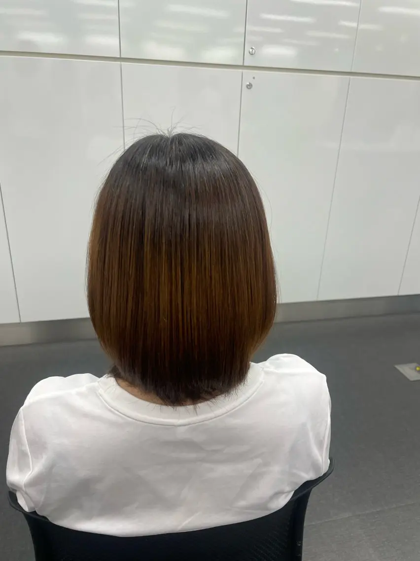 ショート カラー パーマ 縮毛矯正 藤原 さくらのヘアスタイル