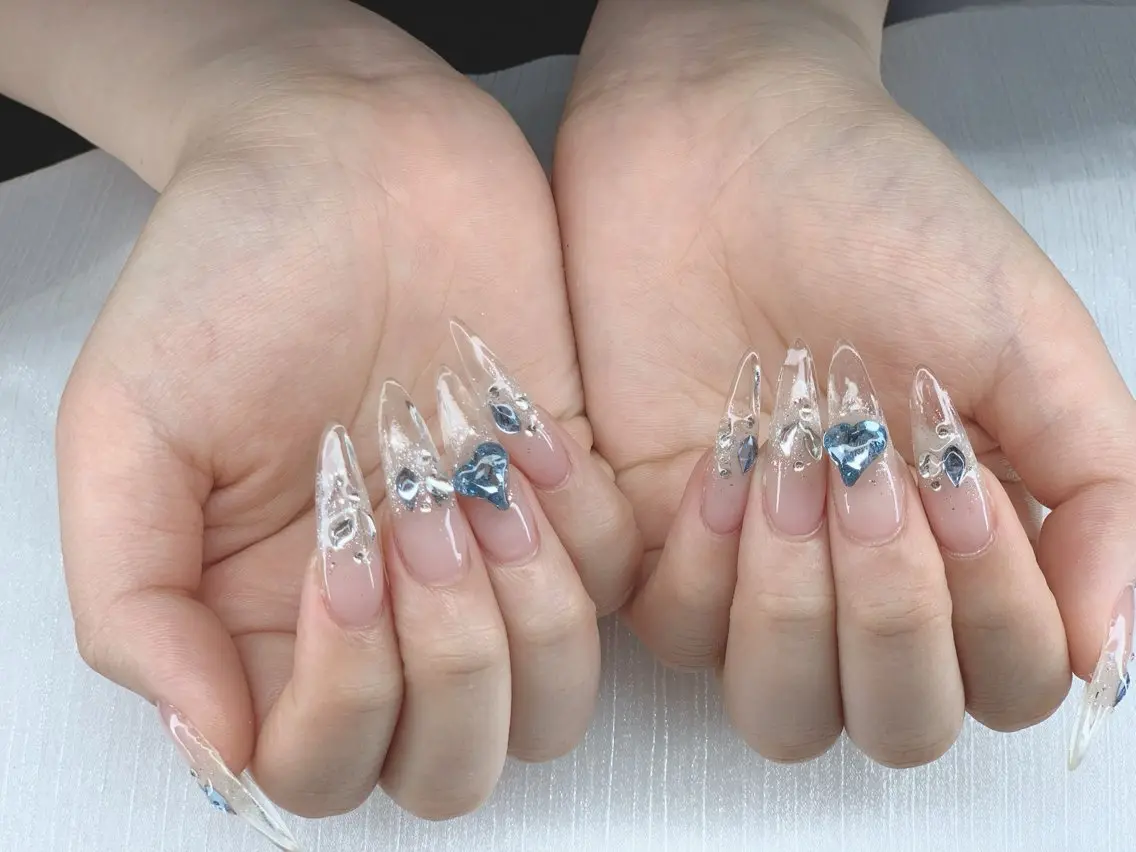 ネイル ジェルネイル 韓国ネイル ニュアンスネイル パラジェル ワンホンネイル Kaori Nailのネイルデザイン