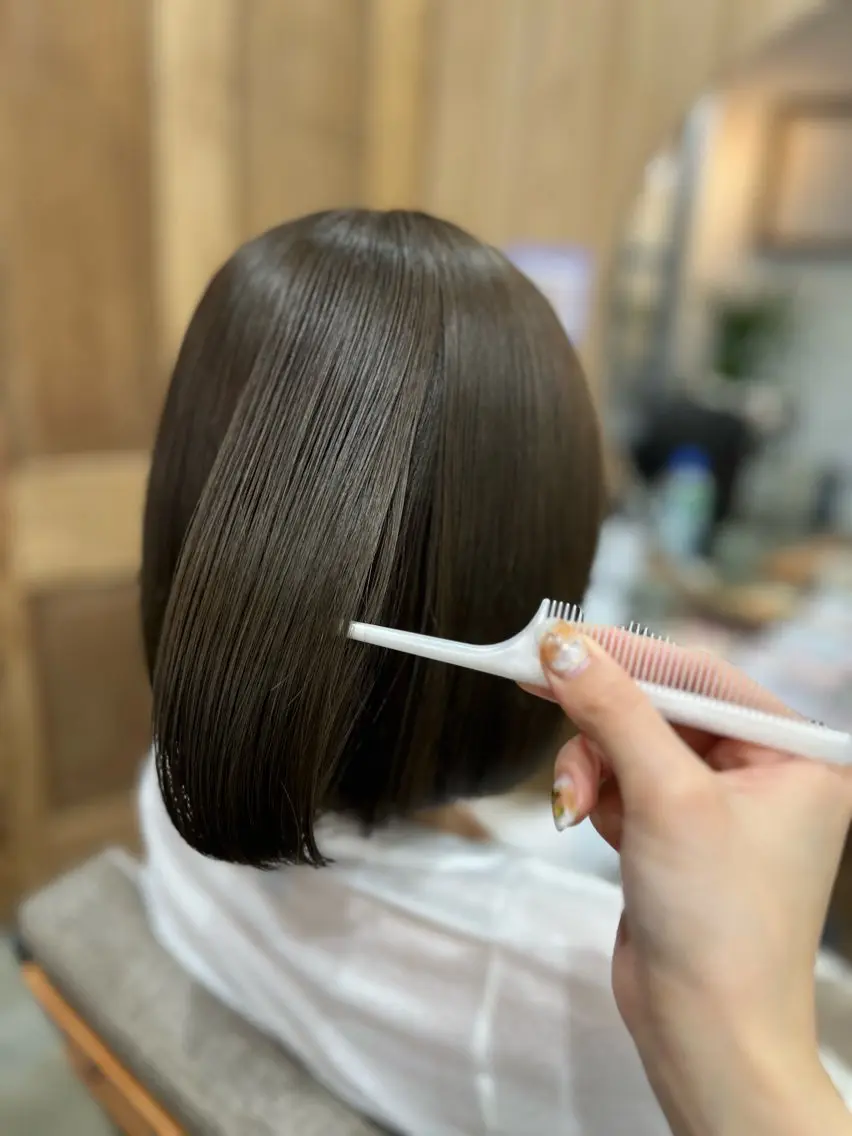 ショート カラー グレージュ オリーブグレージュ オリーブグレー ヘアカラー 髪質改善/艶髪🫧 ｼｽﾞｸ🦥🌿のヘアスタイル