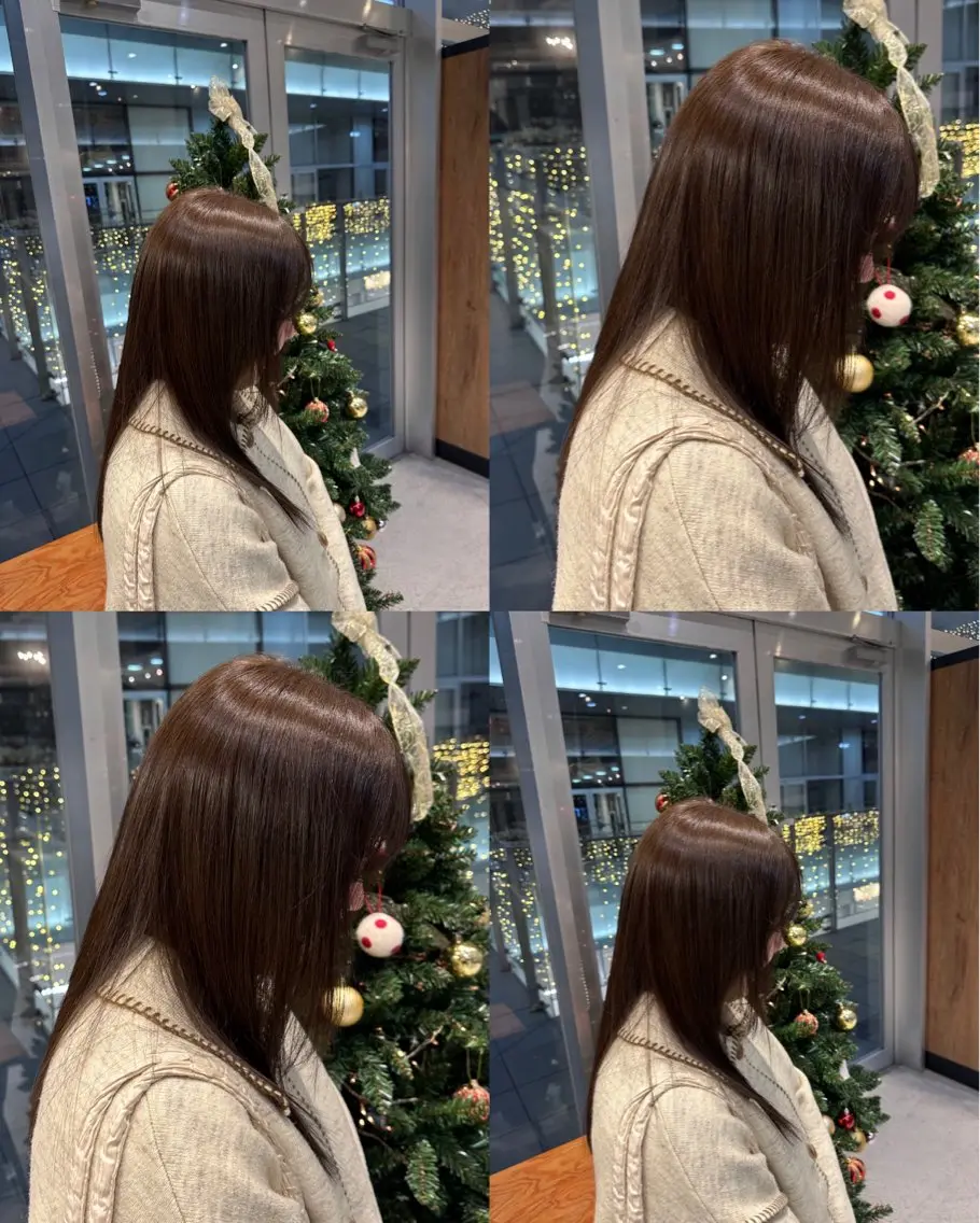 ロング カラー ブラウンカラー ヘアカラー 透明感カラー✨️ 祖父江冴織のヘアスタイル
