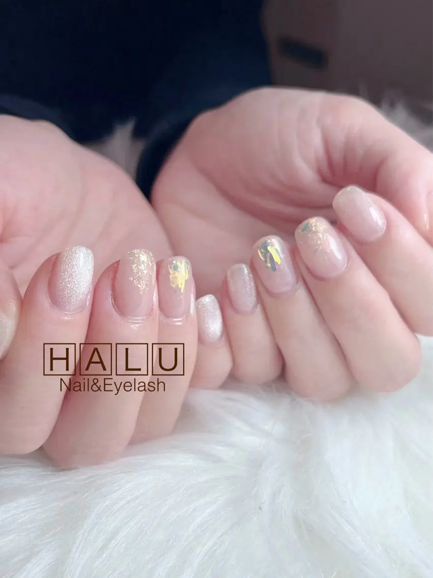 ネイル キラキラネイル 春ネイル HALU ハルのネイルデザイン