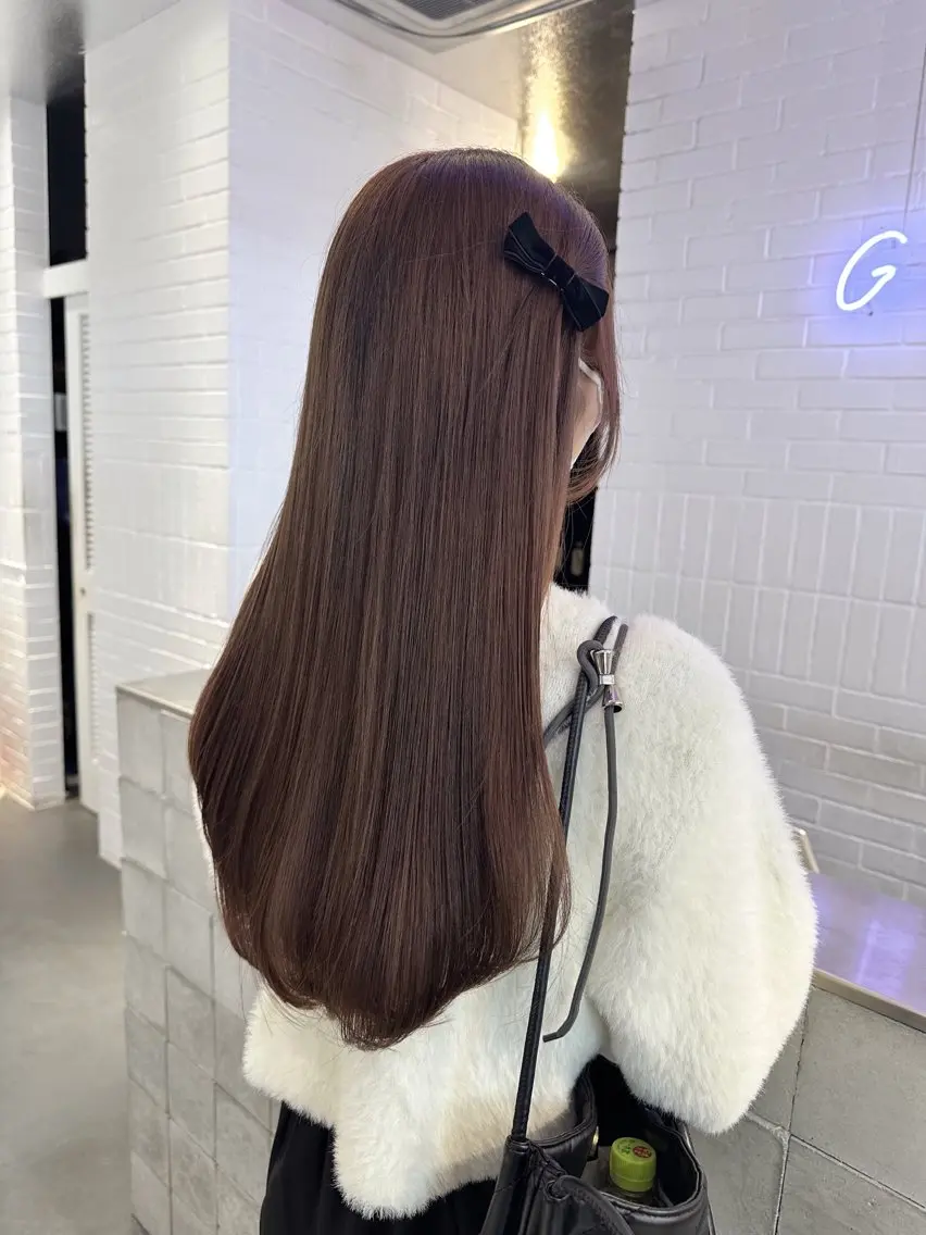 ロング カラー ヘアアレンジ ブリーチ ブラウンカラー ショコラブラウン 透明感カラー トリートメント カット ヘアカラー トリートメント ヘアセット 天神レイヤーカット No.1💖マユカのヘアスタイル