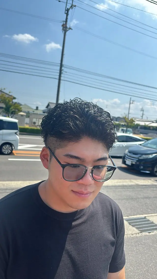 ショート パーマ メンズ 米谷 理玖のヘアスタイル