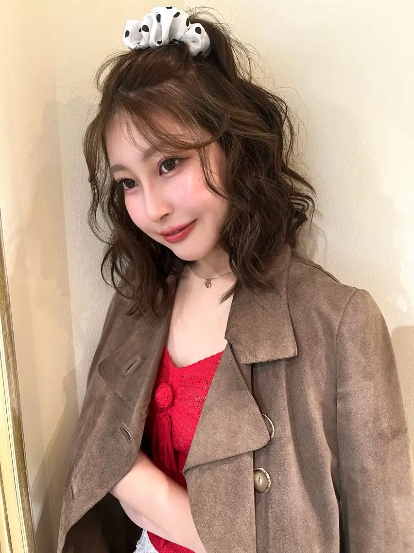 ミディアム カラー カット ヘアカラー anzu🤍透明感/ 似合わせhair🌛のヘアスタイル