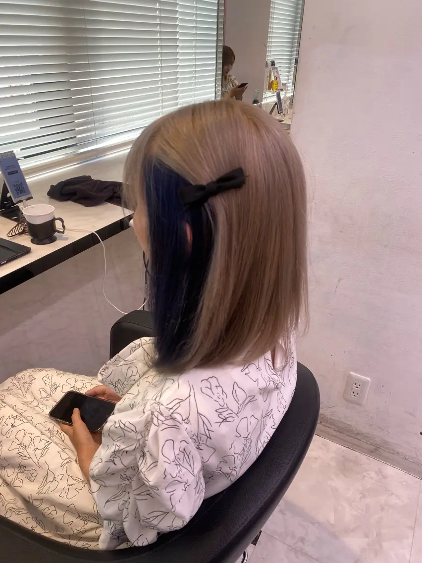 ロング カラー 透明感ベージュカラー 🪞上野🪞AIのヘアスタイル