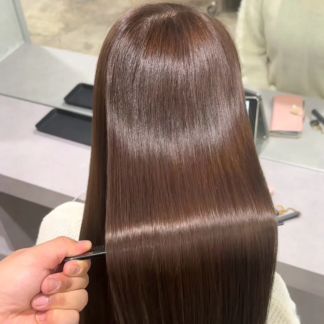 ロング 🚨無料縮毛矯正 モデル募集中🚨のヘアスタイル