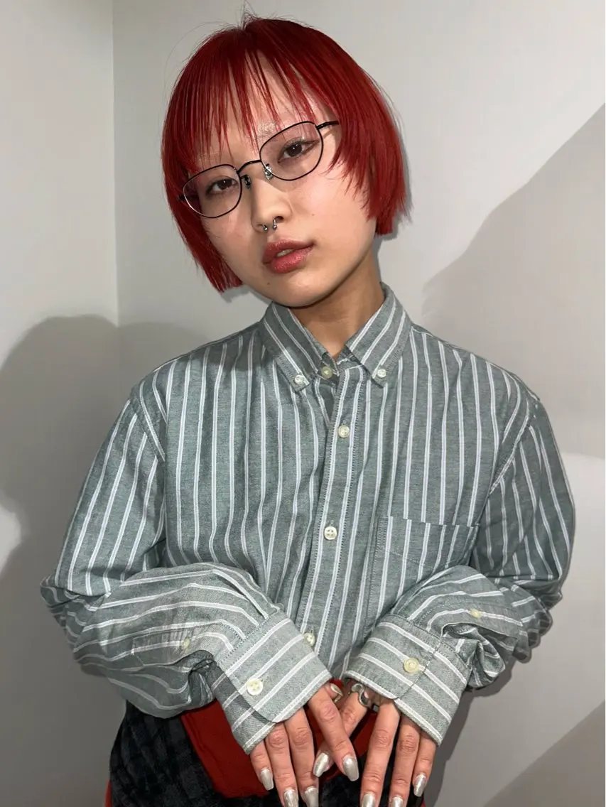 ショート カラー カット ヘアカラー トリートメント 🎀オイダイラ モモカ🎀のヘアスタイル