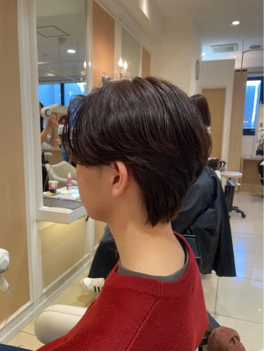 カラー メンズ ブラウンカラー カット ヘアカラー Ash 中目黒 浦野 遥のヘアスタイル