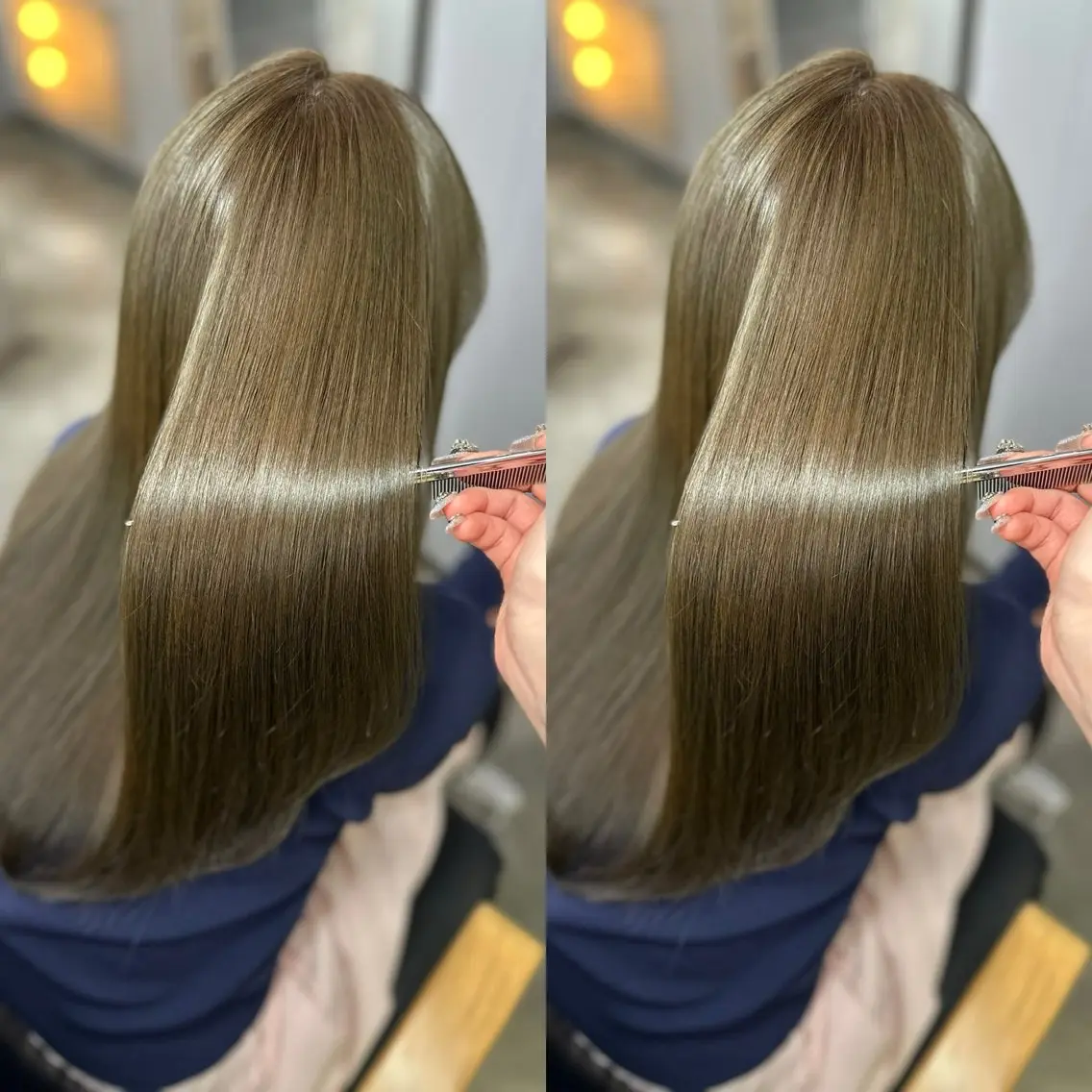 ロング カラー 髪質改善🩵縮毛矯正 代々木/木下のヘアスタイル
