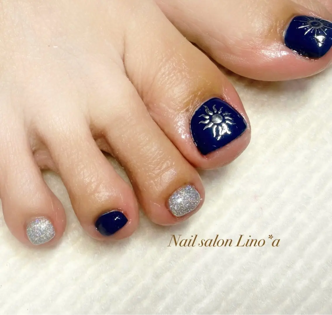 ネイル フットネイル 持ち込み フットネイル Nail salon Lino*aのネイルデザイン