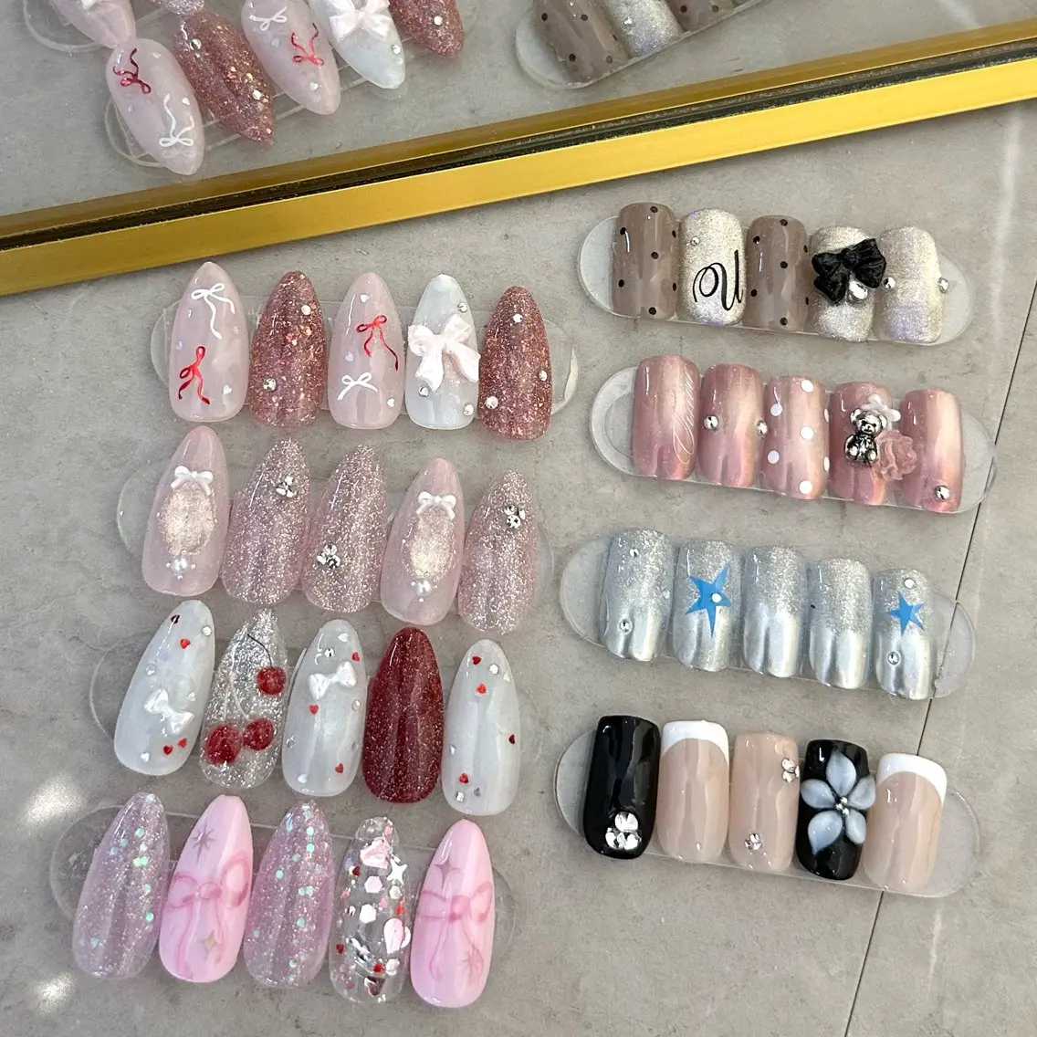 ネイル 長さ出し フレンチネイル ジェルネイル 韓国ネイル ロングネイル ハンドネイル fukuyasu rikaのネイルデザイン