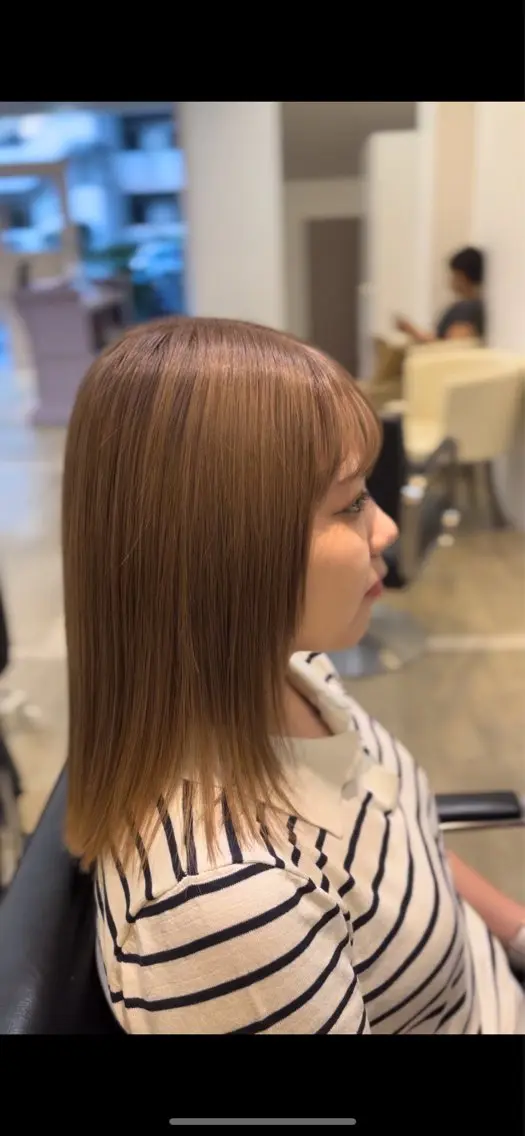 ミディアム ヘアカラー Tidehair茨木 Riruのヘアスタイル