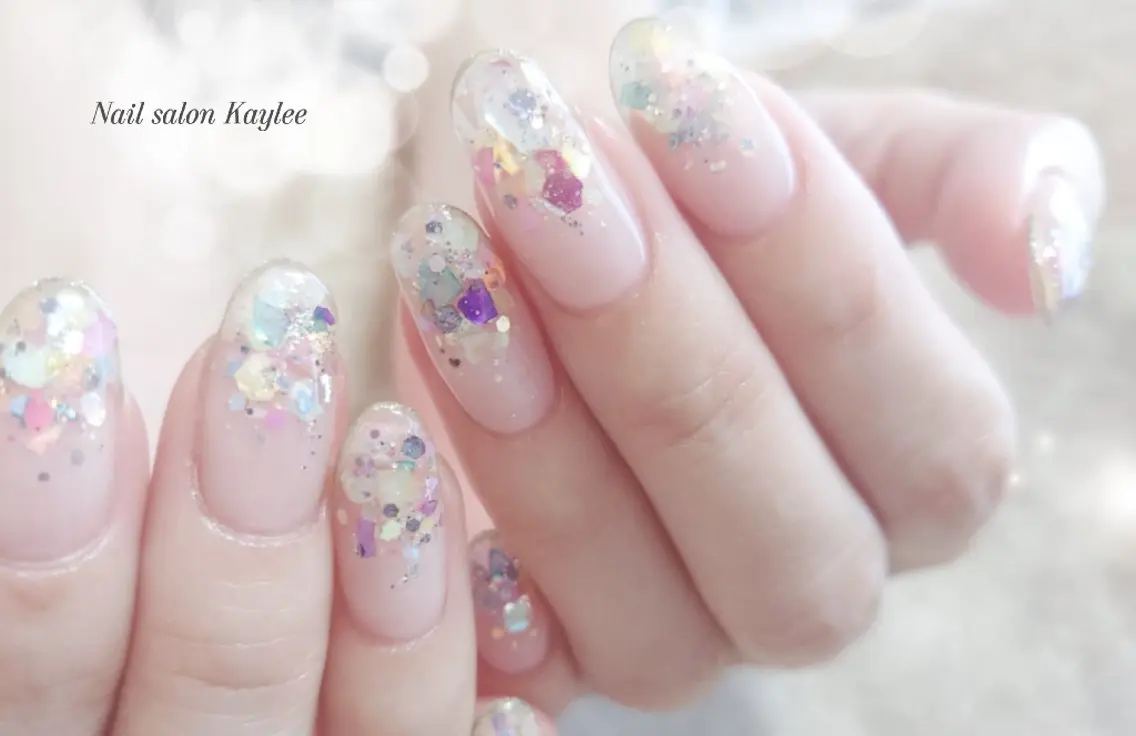 ネイル グラデーション ラメ(グリッター) ラメグラデーション スカルプネイル Nail salon  Kayleeのエステ・リラクイメージ