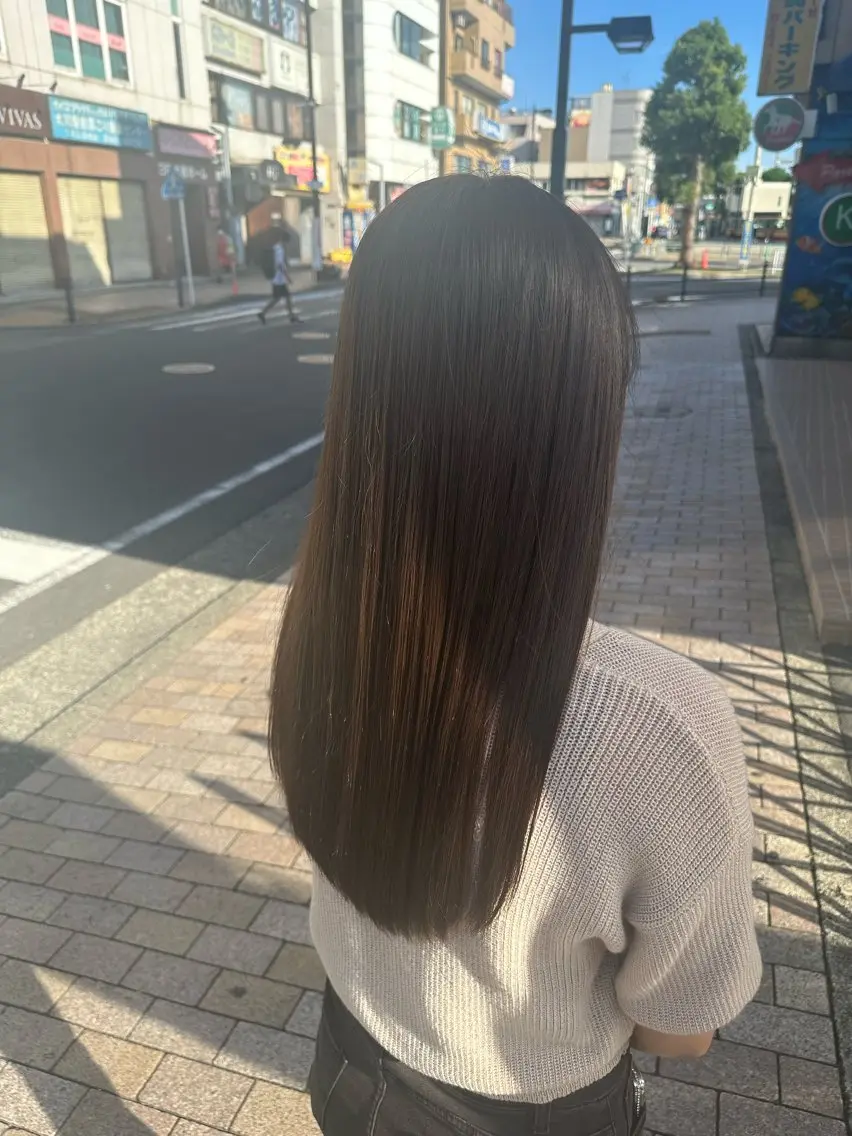 ロング カット 縮毛矯正 トリートメント ⭐️ツイスパ⭐️ 菊池　拓也のヘアスタイル