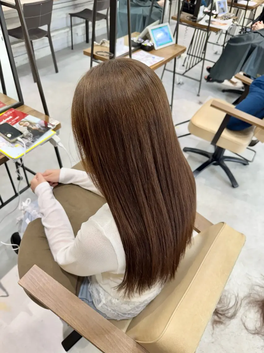 ロング カラー ブリーチなしwカラー /艶カラー/oukaのヘアスタイル
