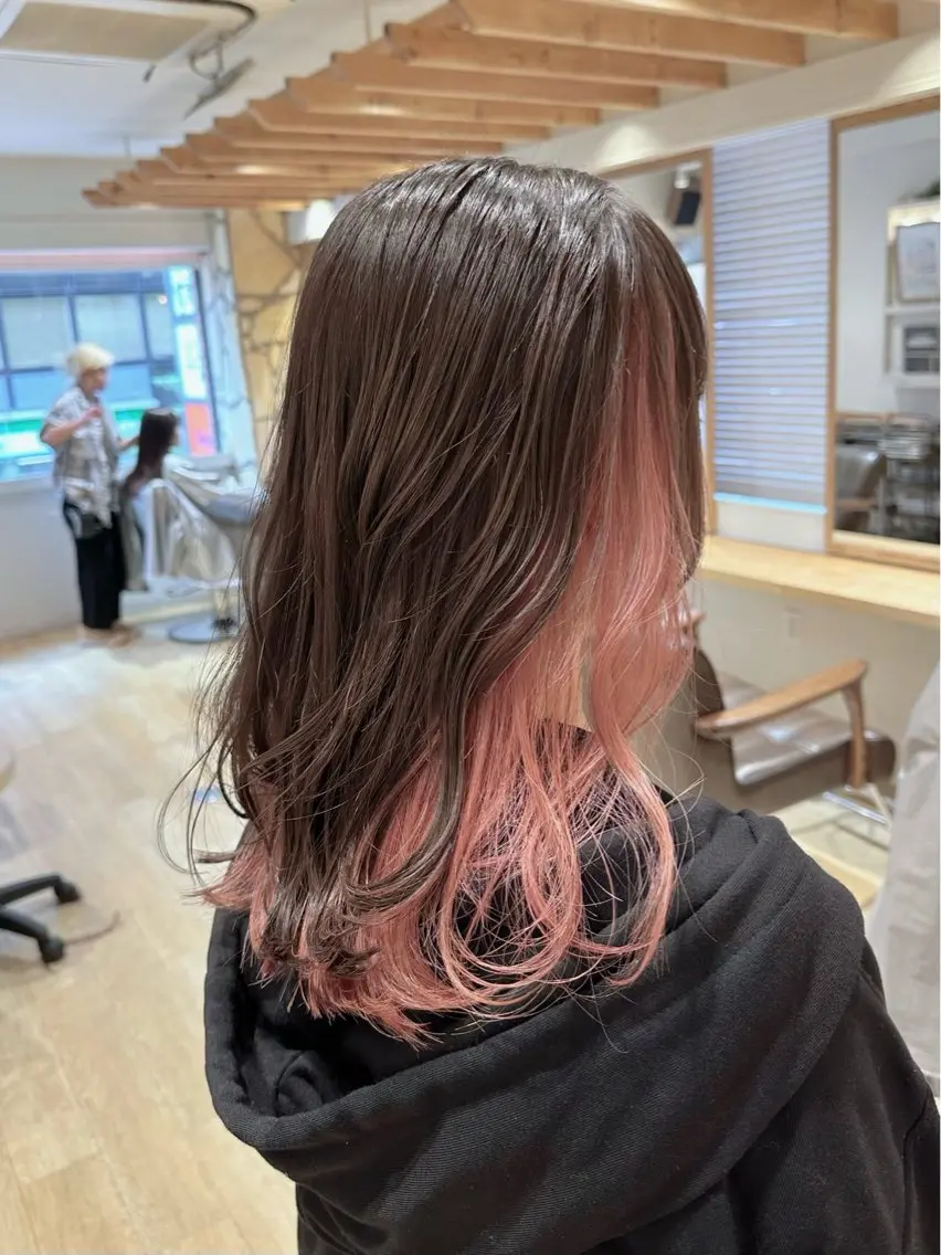 ロング ヘアカラー 新宿 木下拓哉のヘアスタイル