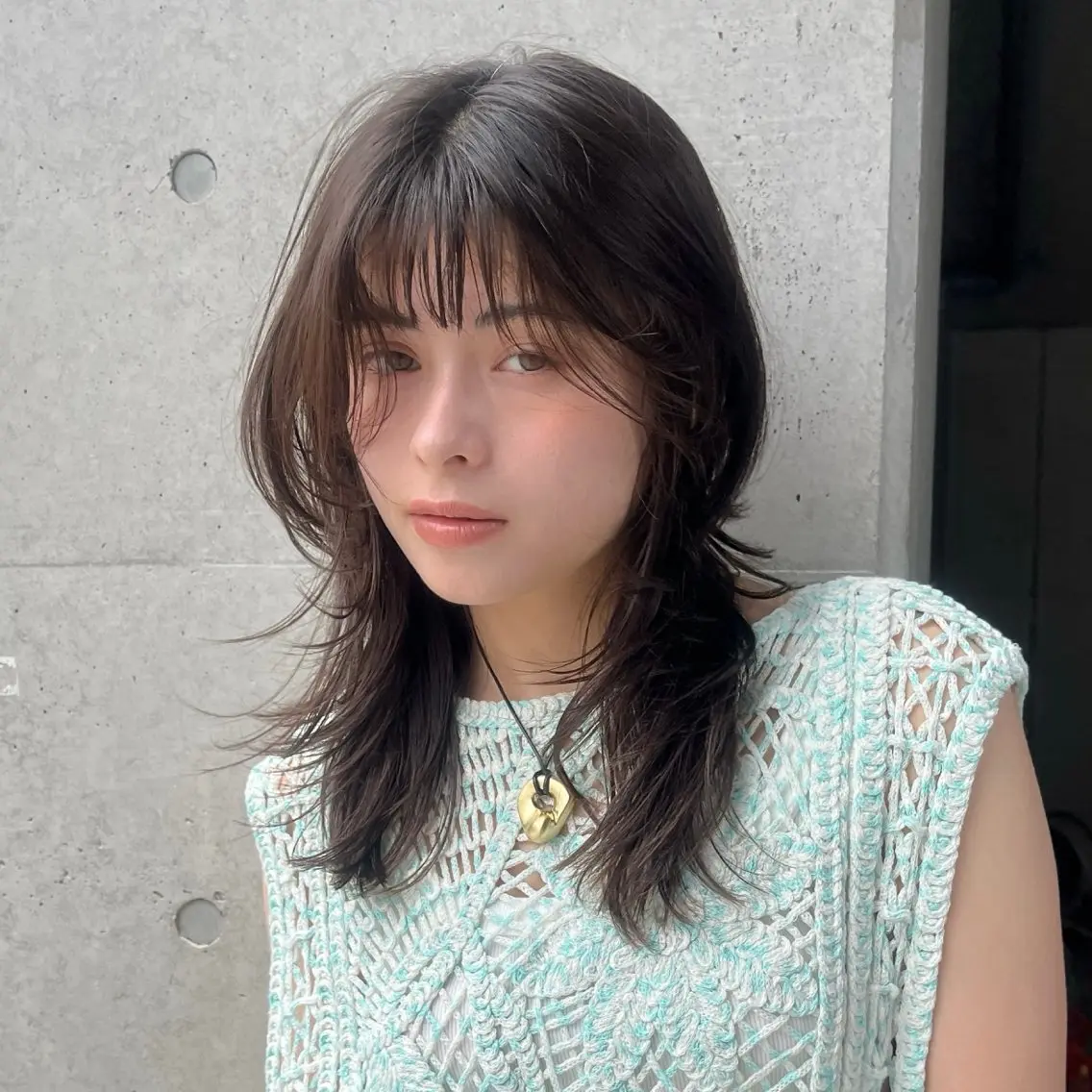ミディアム ハイレイヤー レイヤーカット カット ヘアカラー たおちゃん／レイヤー ／透明感カラーのヘアスタイル