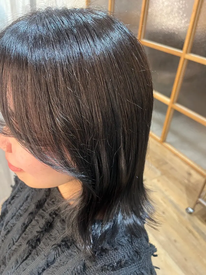 ミディアム カラー グレージュ ヘアカラー トリートメント カラー/ストレート 🕊‎佐藤友奈‎🤍のヘアスタイル