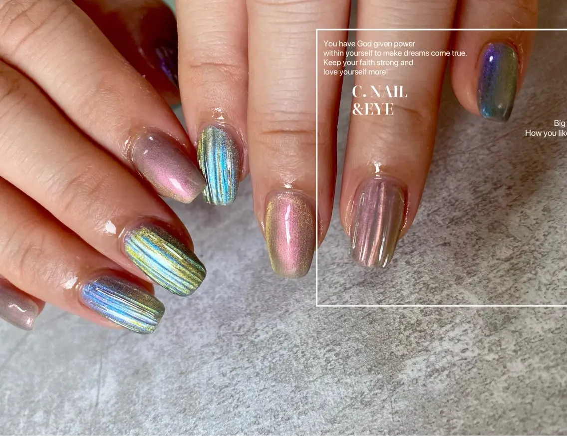 ネイル 入学式 フラッシュネイル フットネイル 卒業式 氷ネイル・うるうるネイル C.Nail &Eyeのネイルデザイン