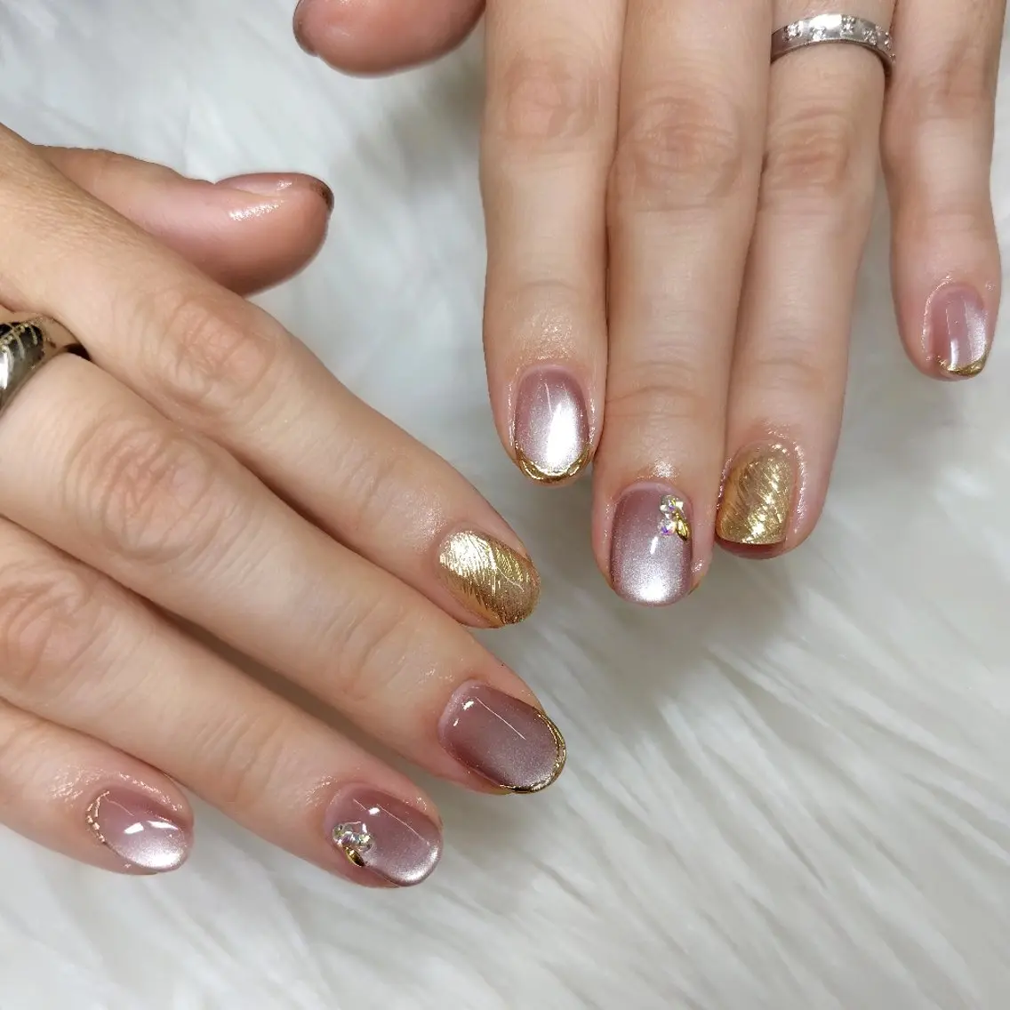 ネイル ジェルネイル マグネットネイル ミラーネイル パラジェル ハンドネイル Bianca浦和西口 ⭐mitoのネイルデザイン