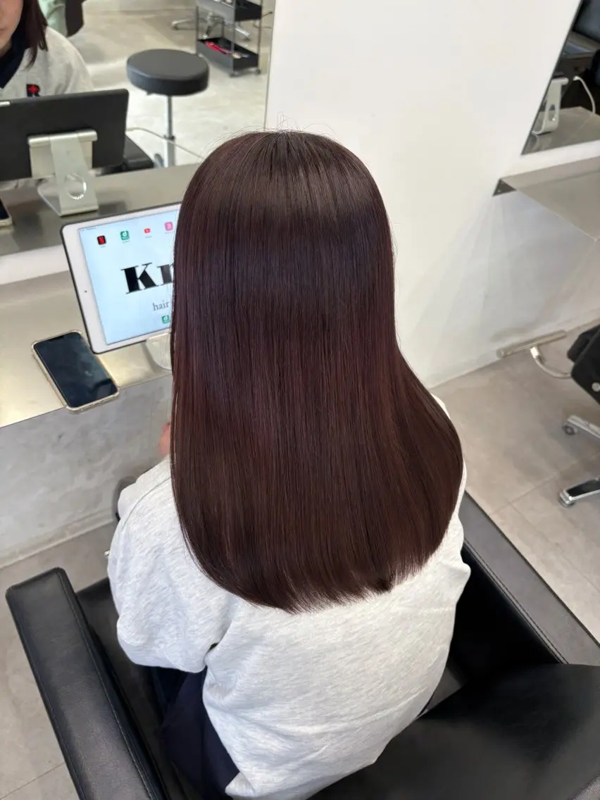 セミロング ピンクブラウン MIHO☾·̩͙⋆ Kroのヘアスタイル
