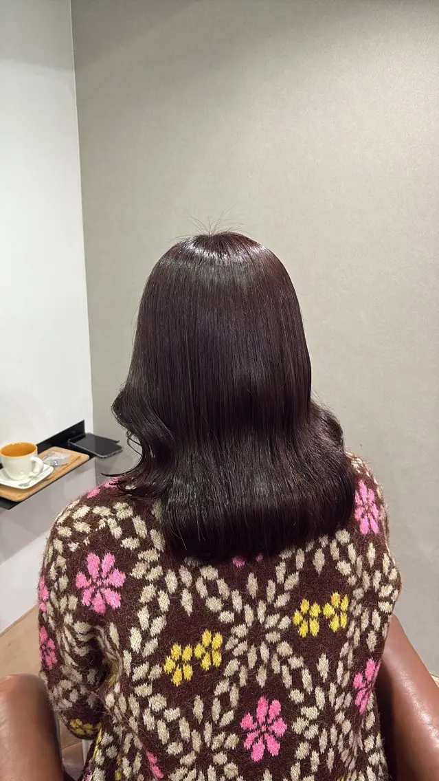 ミディアム カラー スズナ♡ 透明感カラー✩.*˚のヘアスタイル