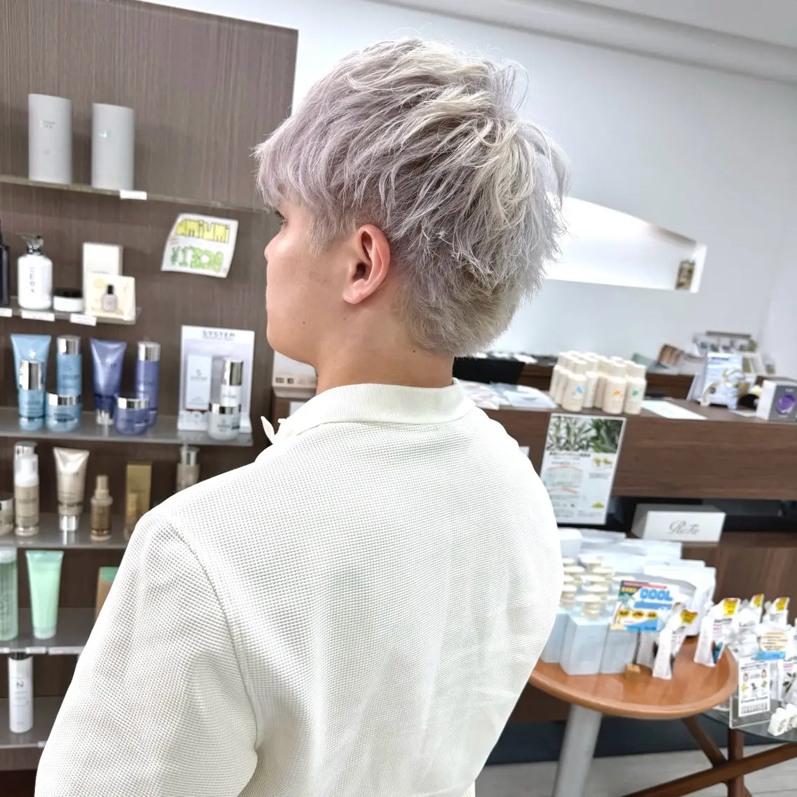 ショート カラー メンズ アッシュ ヘアカラー メンズパーマの達人 / タカシマダイスケのヘアスタイル