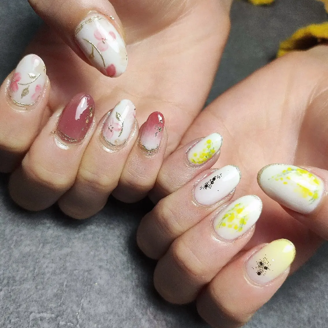 ネイル フラワーネイル ハンドネイル 個人サロン saltnailのネイルデザイン