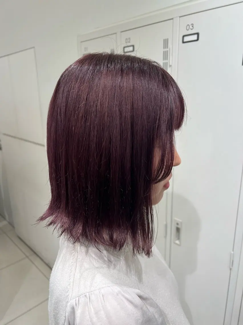 ミディアム カラー ラベンダーカラー ピンクカラー ピンクラベンダー ヘアカラー トリートメント 【暖色カラー特化】 中山由梨のヘアスタイル