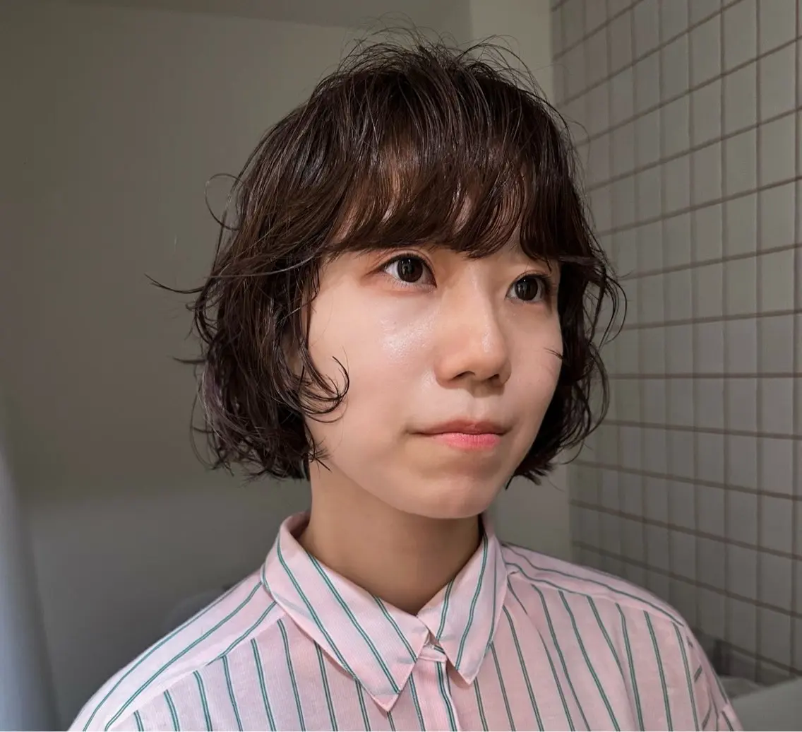 ショート パーマ カット パーマ 青木 若菜のヘアスタイル
