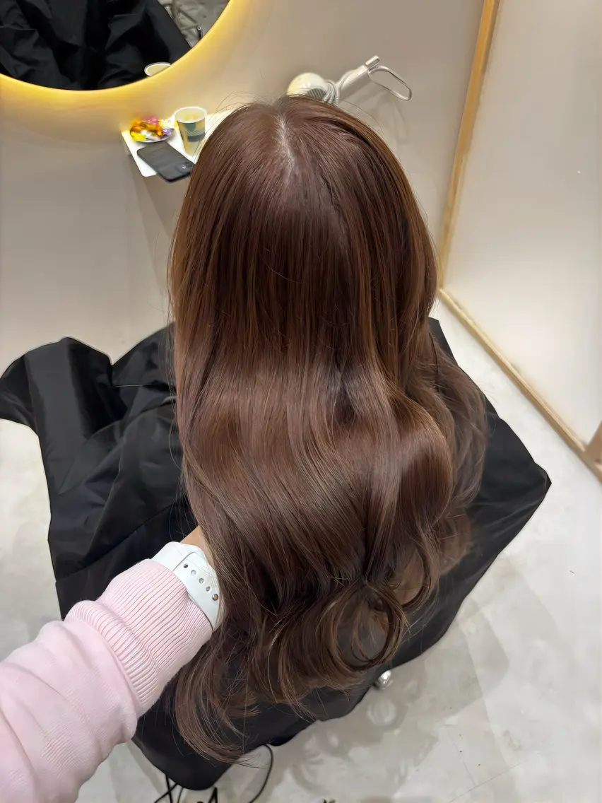 ロング カット ヘアカラー 韓国レイヤーカット/ 🩶HARUKA🩶のヘアスタイル