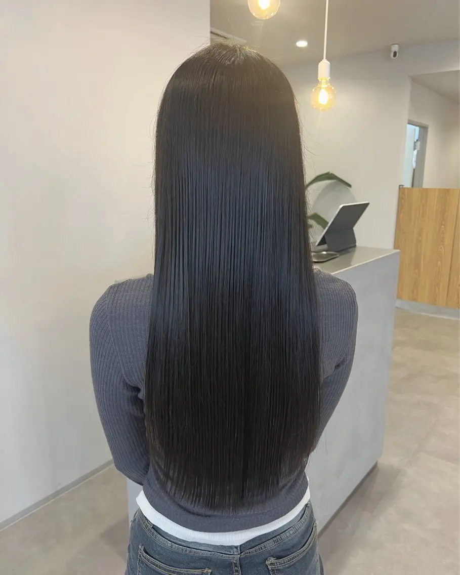 ロング カラー パーマ ヘアアレンジ メンズ 縮毛矯正 トリートメント 透明感カラー/ 新潟万代/池野里衣のヘアスタイル