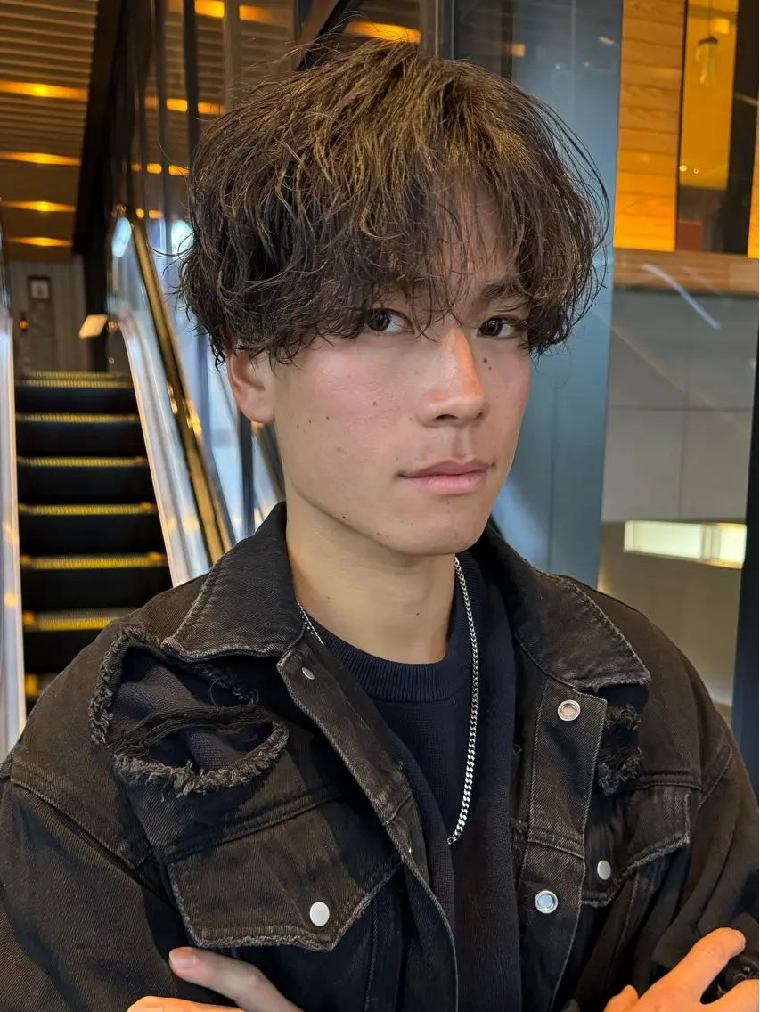 パーマ メンズ メンズパーマ カット パーマ 大阪メンズ 美容師井上智博のヘアスタイル