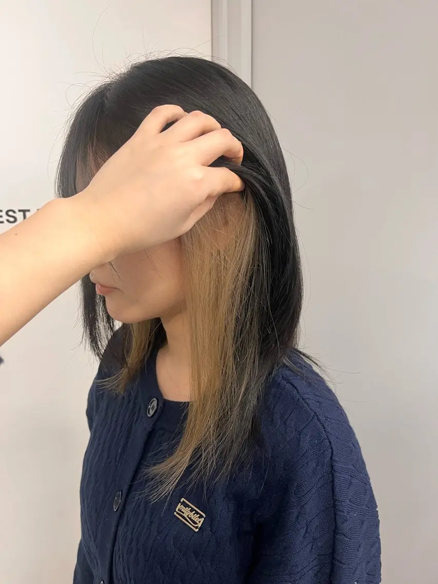 カラー ヘアカラー koikiナチュラル オリーブカラー🦙のヘアスタイル