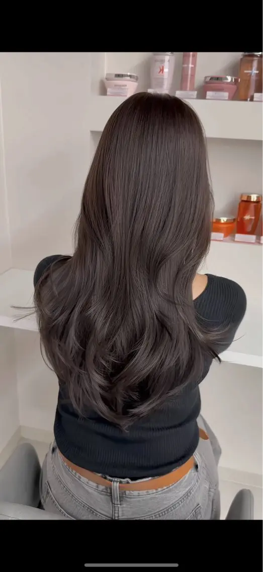 ロング カラー グレージュ モカグレージュ ヘアカラー 心斎橋/ヘアカラー あきらのヘアスタイル