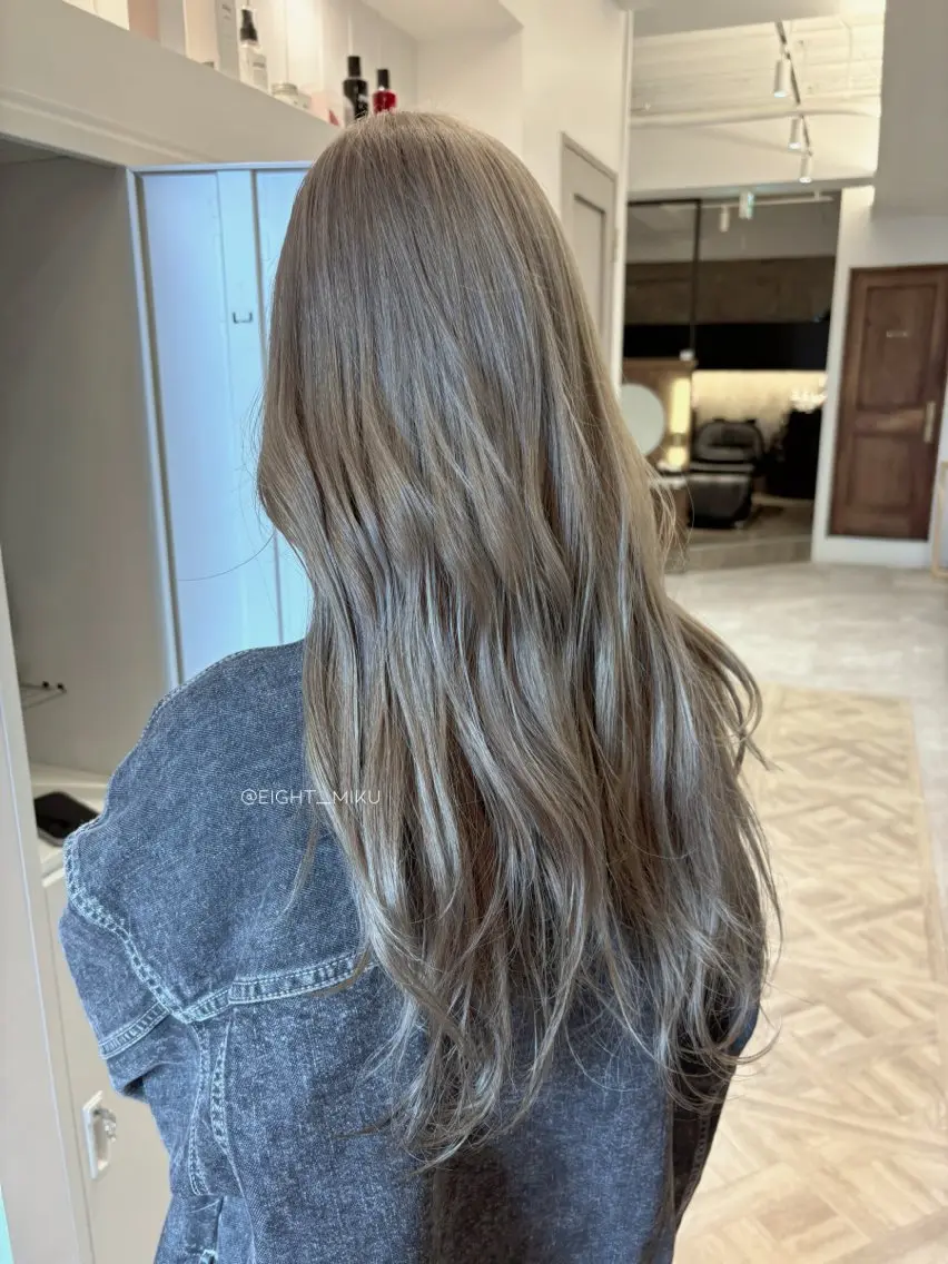カラー ベージュカラー ブリーチ ヘアカラー トリートメント miku🖤名駅¦顔 周り¦ヘアケアのヘアスタイル