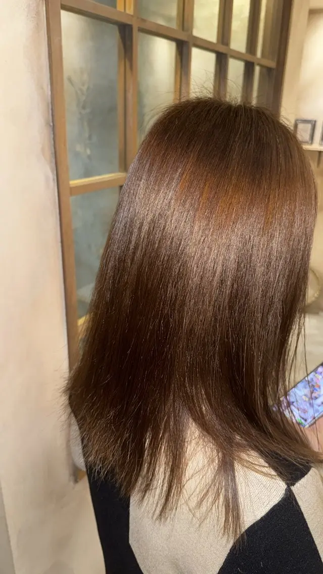 セミロング 梅 優翔のヘアスタイル
