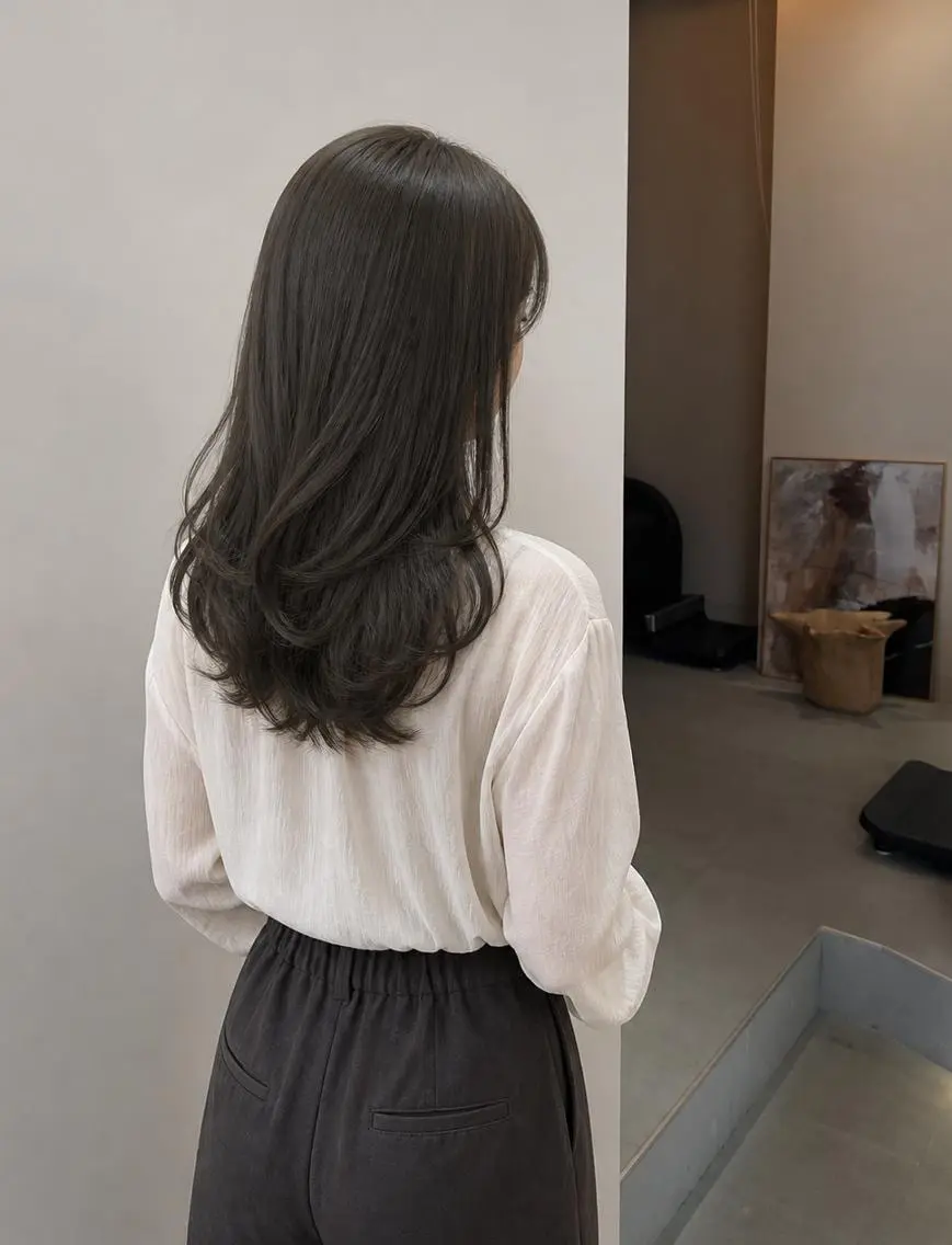 【新規】オリーブグレージュカラー+トリートメントの写真