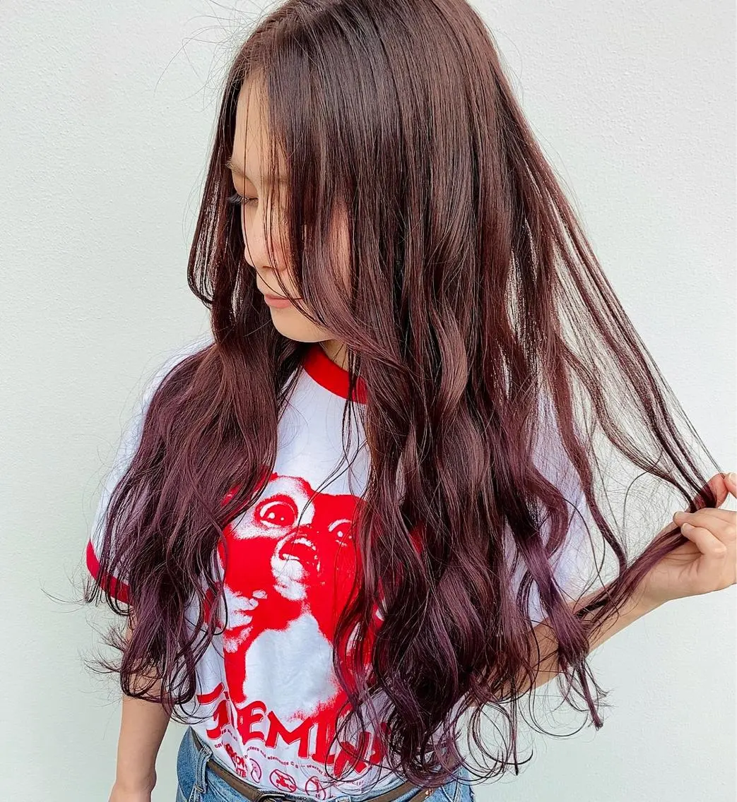 ロング カラー グラデーションカラー ラベンダーカラー カット ヘアカラー JILL ユキのヘアスタイル