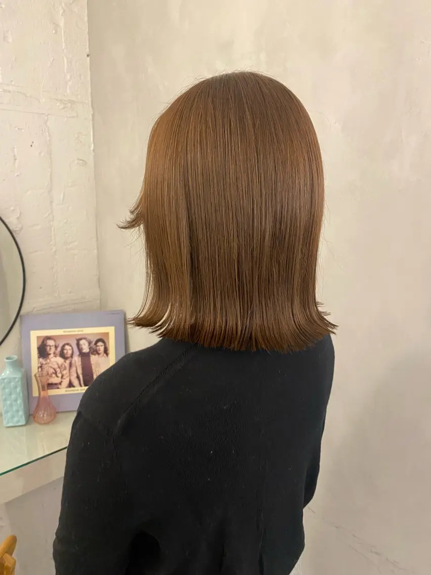 ミディアム 切りっぱなしボブ ボブ 新宿🫧ボブ 特化🐕Amiのヘアスタイル