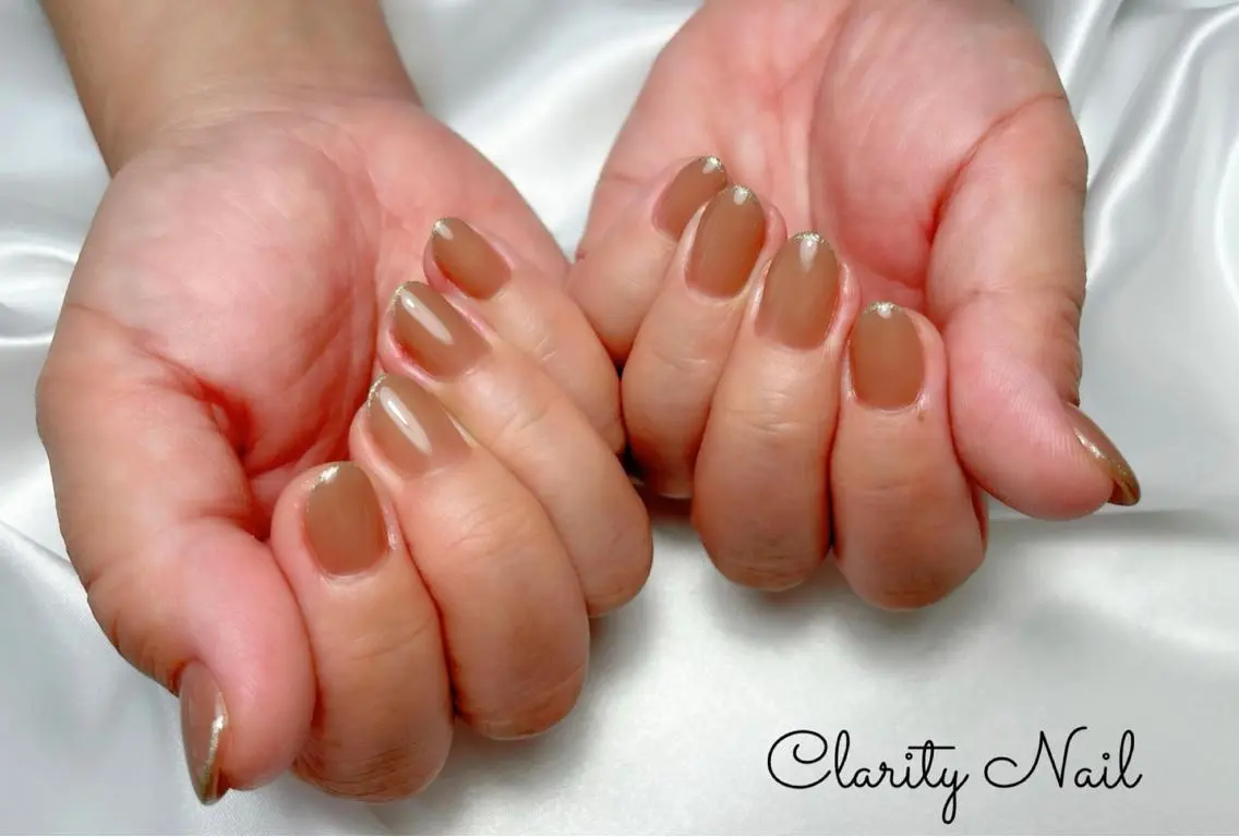 ネイル ラメ(グリッター) ワンカラーネイル ハンドネイル Clarity Nailのネイルデザイン