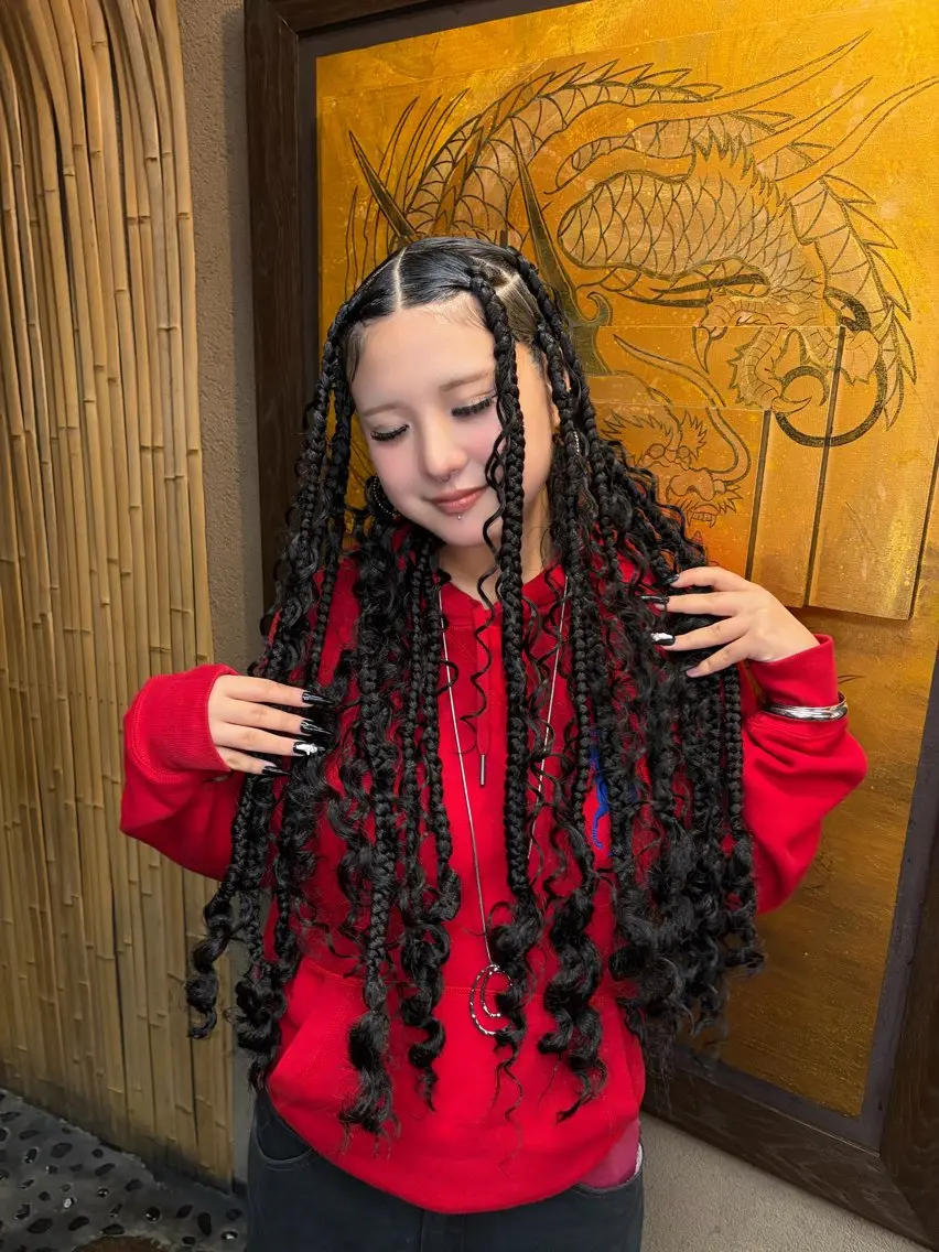 エクステ ヘアセット 菊地 このはのヘアスタイル
