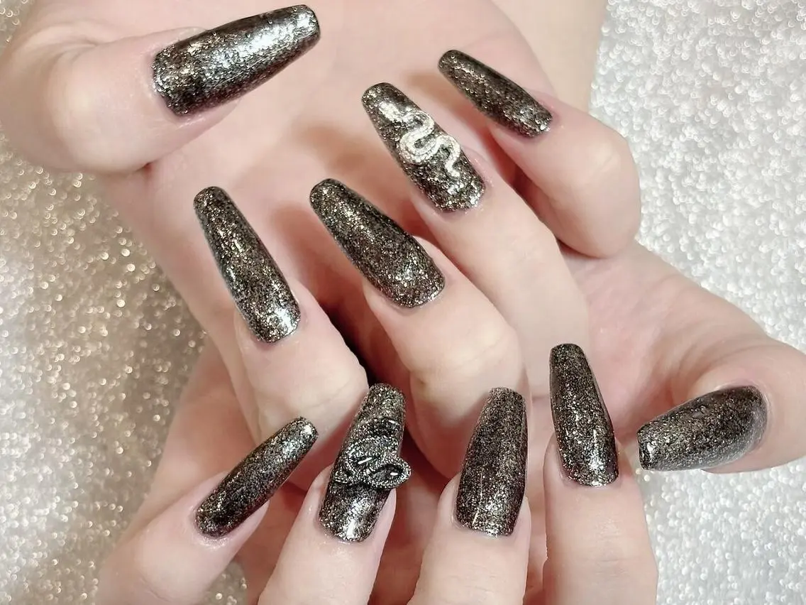 ジェルオフ無料🐣スカルプ💅(長さだし10本)ワンカラーorラメグラの写真