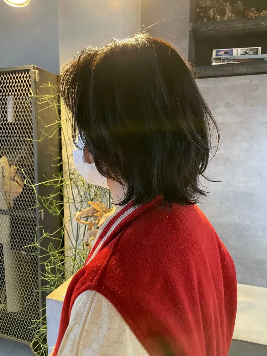 ミディアム ボブレイヤー ボブ レイヤーカット カット ヘッドスパ 俵 知広のヘアスタイル