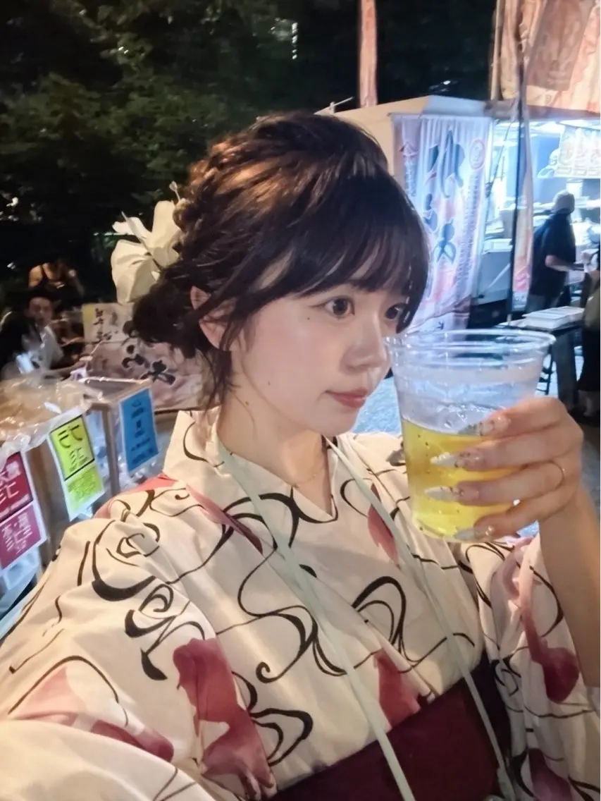 ヘアアレンジ 浴衣 ヘアセット 韓国ヘア/顔周り ヘアセット/加藤優里のヘアスタイル