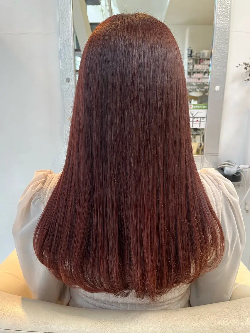 ロング カラー ピンクカラー 柳川 玲也のヘアスタイル