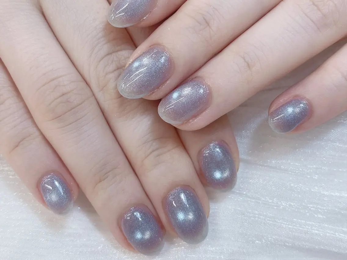ネイル チークネイル 成人式 フレンチネイル グラデーション 氷ネイル・うるうるネイル ハンドネイル DUO   MI nail salonのネイルデザイン