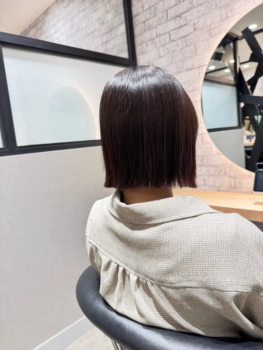 ショート 切りっぱなしボブ ボブ カット 宮腰一磨 ・ショート・ボブ🌿のヘアスタイル
